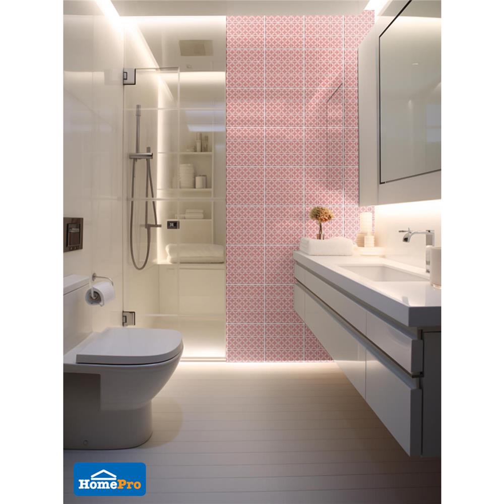 โมเสคแก้ว 30x30 ซม. GLASCERA ลอร์ลา พิ้งค์ โกลด์ สีชมพู