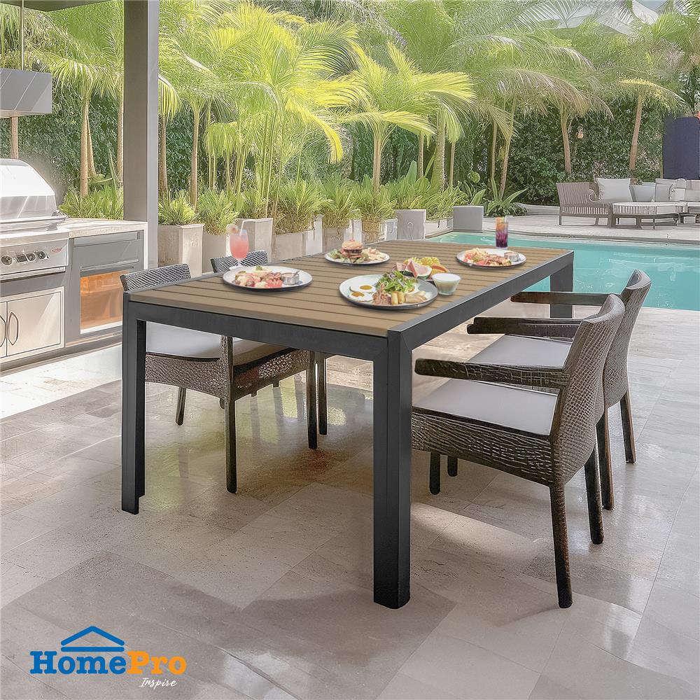 โต๊ะไม้พลาสวูด SPRING AMBER 130 ซม. สีดำ/น้ำตาล