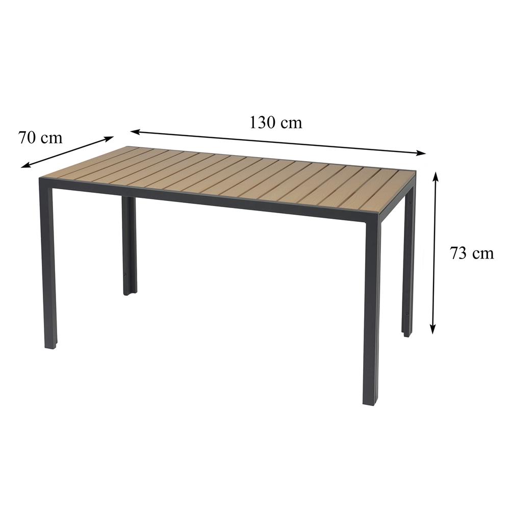 โต๊ะไม้พลาสวูด SPRING AMBER 130 ซม. สีดำ/น้ำตาล