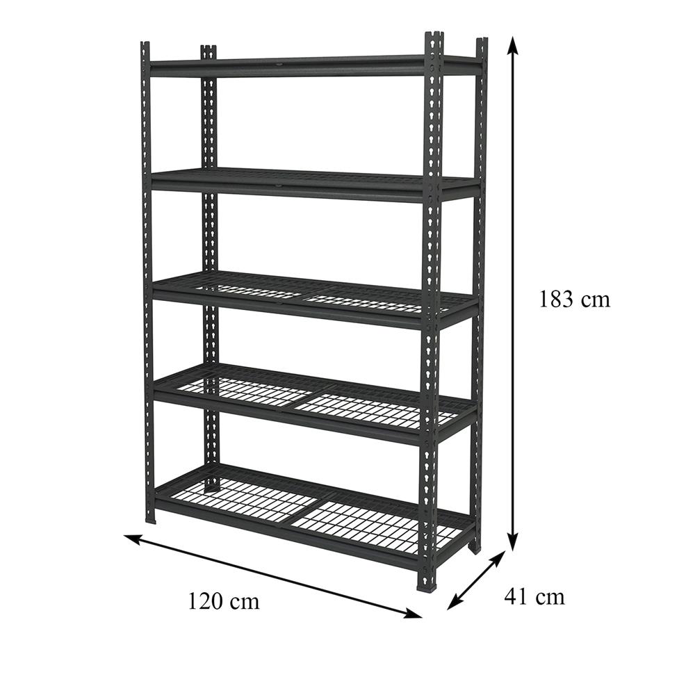 ชั้นวางของ 5 ชั้น FURDINI BROOK GOS079 120 ซม. สีดำ