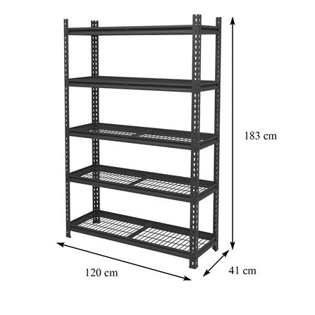 ชั้นวางของ 5 ชั้น FURDINI BROOK GOS079 120 ซม. สีดำ_7
