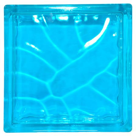 อิฐแก้ว 19x19x8 ซม. ช้างแก้ว พริ้วแก้ว สีฟ้า_0