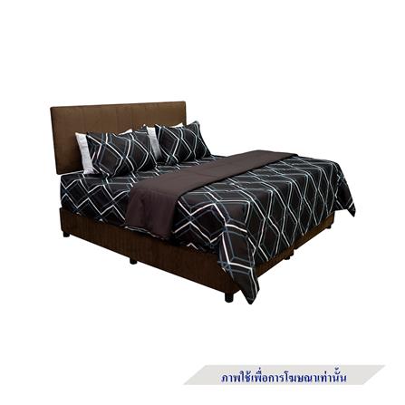 ชุดผ้าปูที่นอน 6 ฟุต 6 ชิ้น PICASSO SMILE สี LIMA BROWN_1