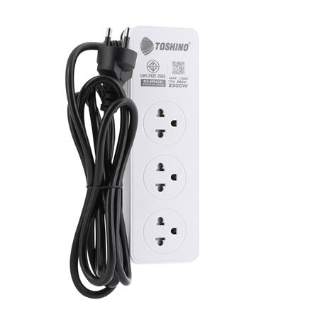 รางปลั๊กไฟ 3 ช่อง 3 USB TOSHINO CW-33USB 2 เมตร