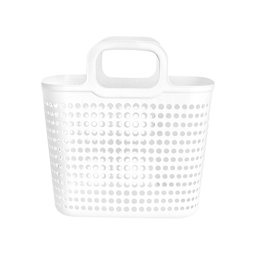 ตะกร้าผ้าเหลี่ยมหูหิ้ว PLIM BUBBLE SIZE L สีขาว