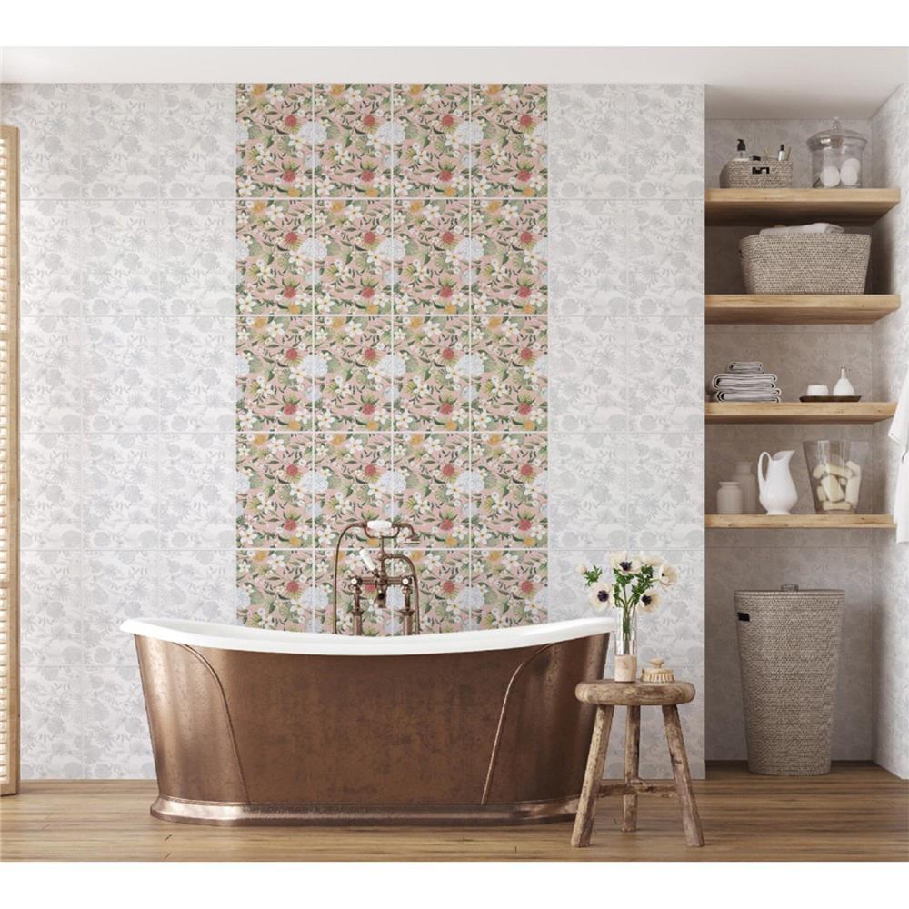 กระเบื้องผนัง 10x16 นิ้ว COTTO มาดมัวเซลล์ เดคโค่ ชมพู PM HYG PM 1 ตร.ม.