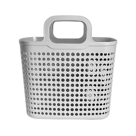 ตะกร้าผ้าเหลี่ยมหูหิ้ว PLIM BUBBLE SIZE L สีเทา_1