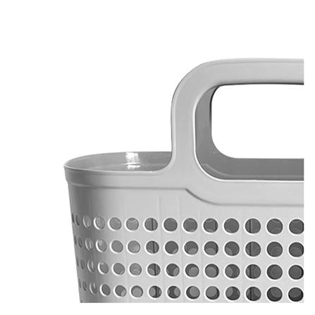 ตะกร้าผ้าเหลี่ยมหูหิ้ว PLIM BUBBLE SIZE L สีเทา_2