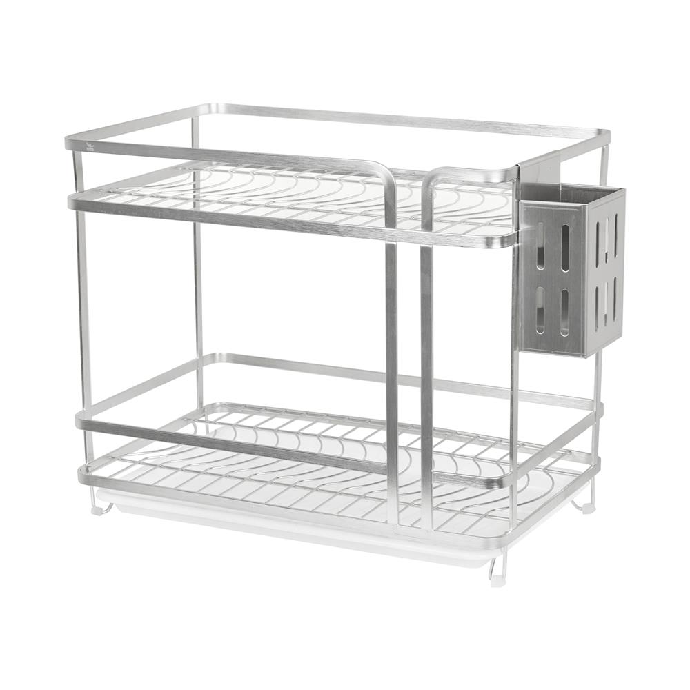 ชั้นคว่ำจานสเตนเลสติดผนัง 2 ชั้น 40 ซม. KECH HEFTY