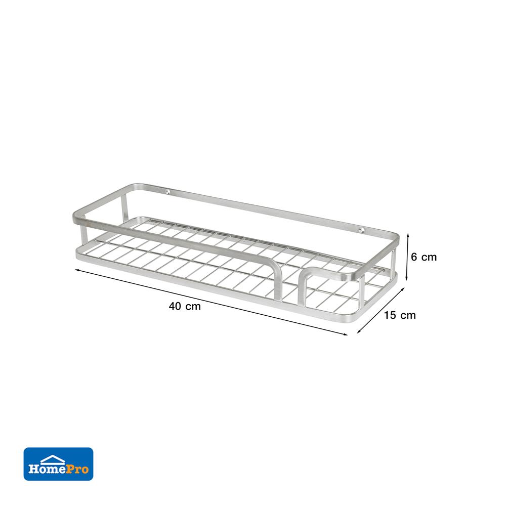 ชั้นคว่ำแก้วสเตนเลสติดผนัง 40 ซม. KECH HEFTY