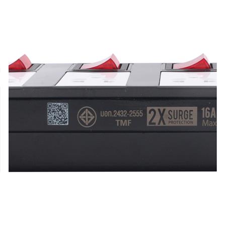 รางปลั๊กไฟ 5 ช่อง 5 สวิตซ์ 2 USB TOSHINO TIS515USB 5 ม. สีดำ_4