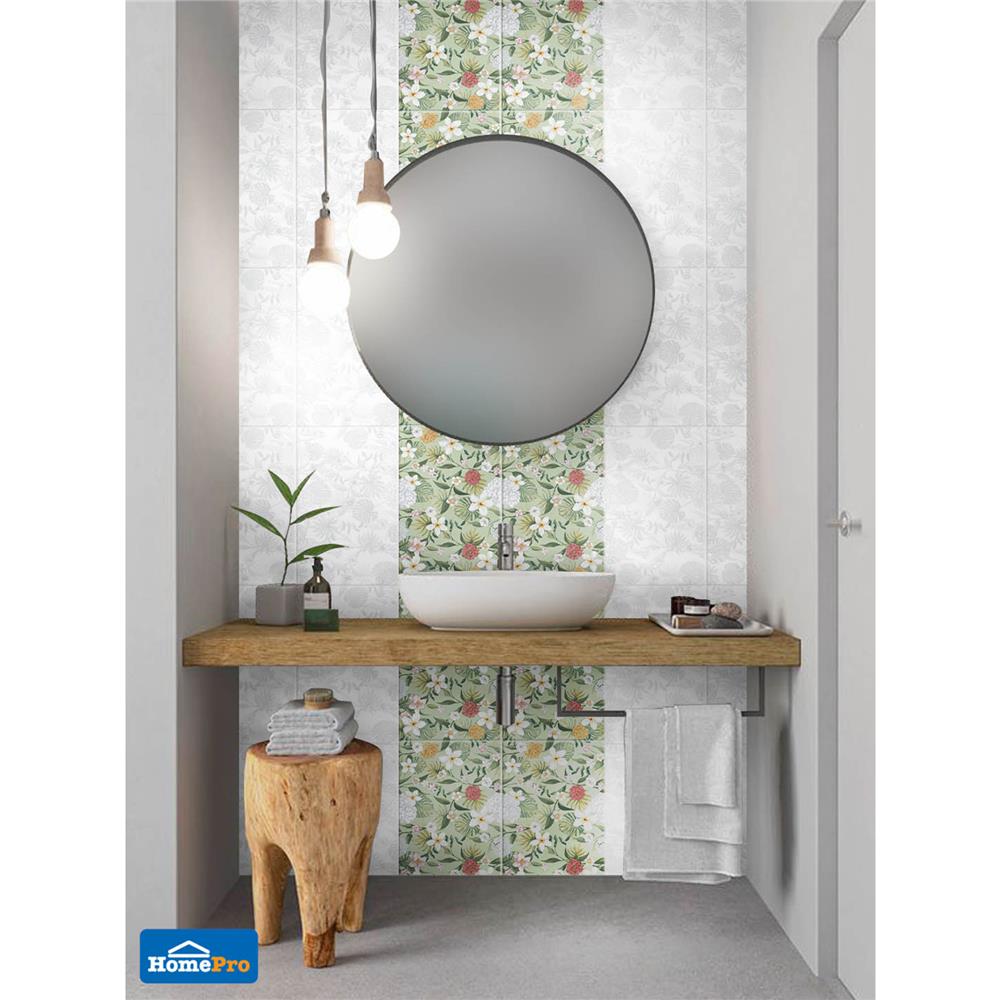 กระเบื้องผนัง 10x16 นิ้ว COTTO มาดมัวเซลล์ เดคโค่ เขียว HYG PM 1 ตร.ม.