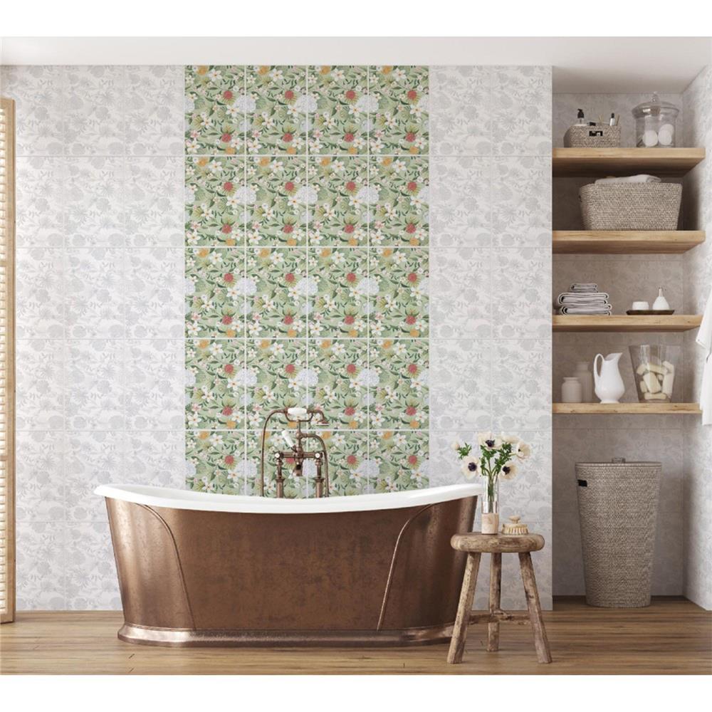 กระเบื้องผนัง 10x16 นิ้ว COTTO มาดมัวเซลล์ เดคโค่ เขียว HYG PM 1 ตร.ม.