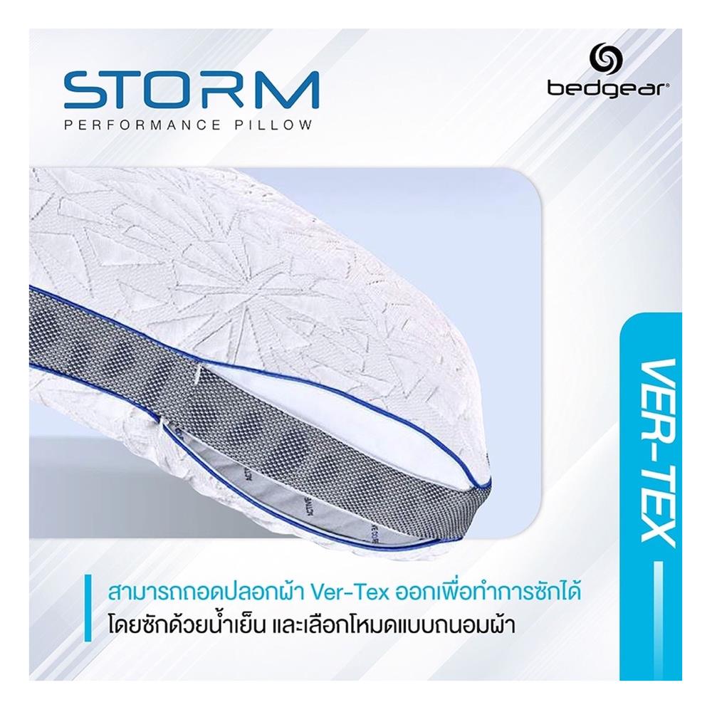 หมอนสุขภาพ โฟม BEDGEAR STORM 2.0 20x26 นิ้ว สีขาว