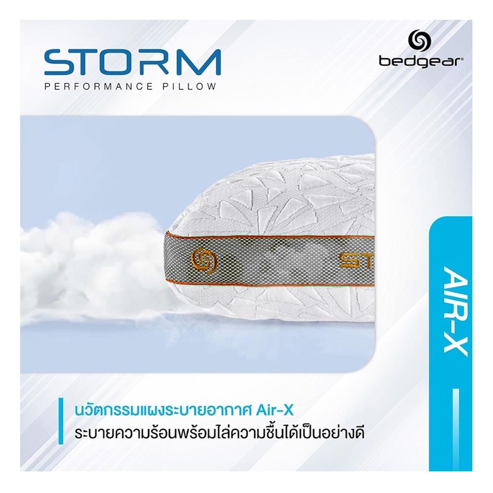 หมอนสุขภาพ โฟม BEDGEAR STORM 2.0 20x26 นิ้ว สีขาว