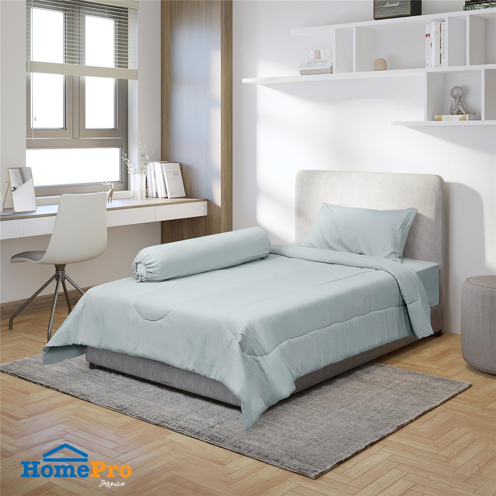 ชุดผ้าปูที่นอน 3.5 ฟุต 4 ชิ้น HOME LIVING STYLE AIR-FEEL สี BLUE