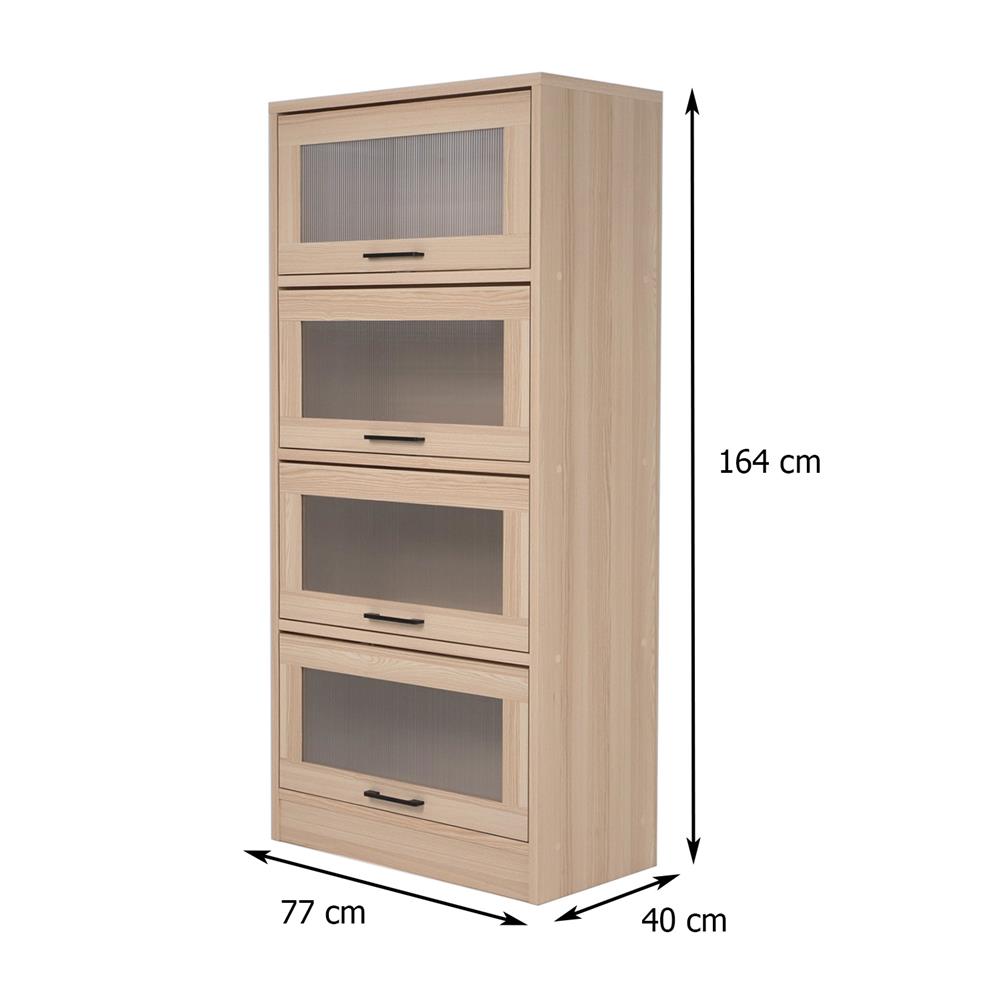 ตู้สูง 4 ช่อง FURDINI HARU 77 ซม. สี PINE OAK