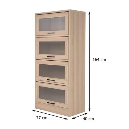 ตู้สูง 4 ช่อง FURDINI HARU 77 ซม. สี PINE OAK_8