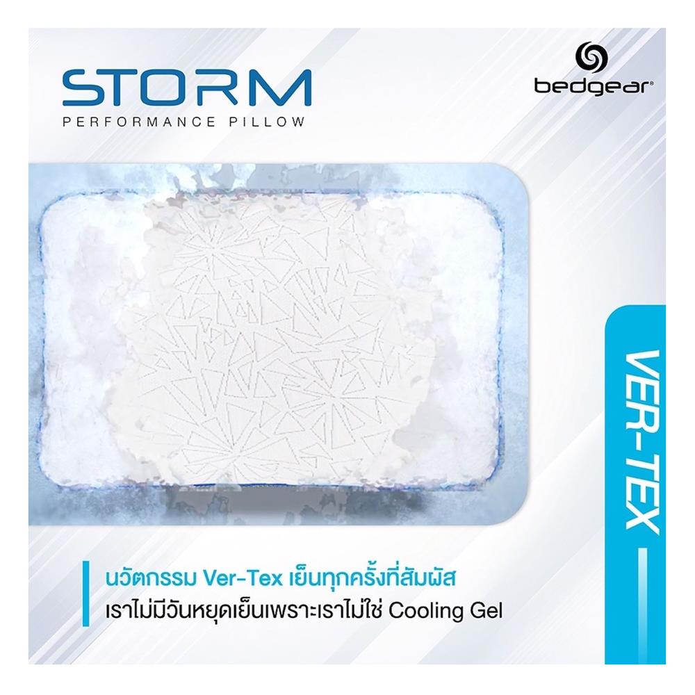 หมอนสุขภาพ โฟม BEDGEAR STORM 1.0 20x26 นิ้ว สีขาว