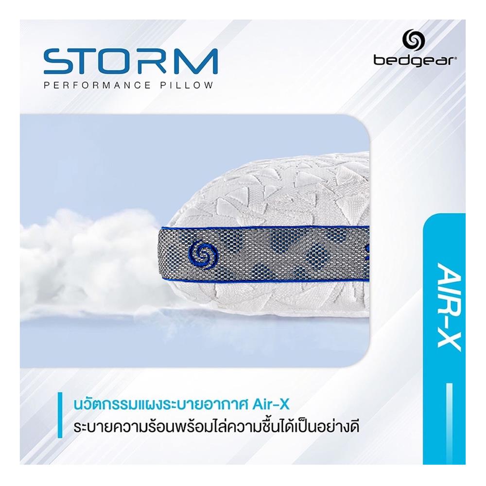 หมอนสุขภาพ โฟม BEDGEAR STORM 1.0 20x26 นิ้ว สีขาว