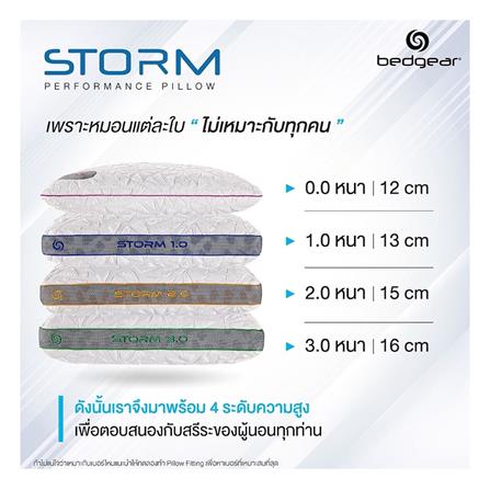 หมอนสุขภาพ โฟม BEDGEAR STORM 1.0 20x26 นิ้ว สีขาว_7