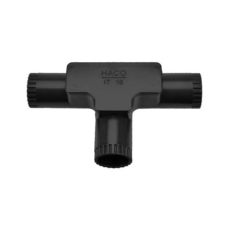 ข้อต่อฝาเปิด 3 ทาง HACO 16 มม. สีดำ_1