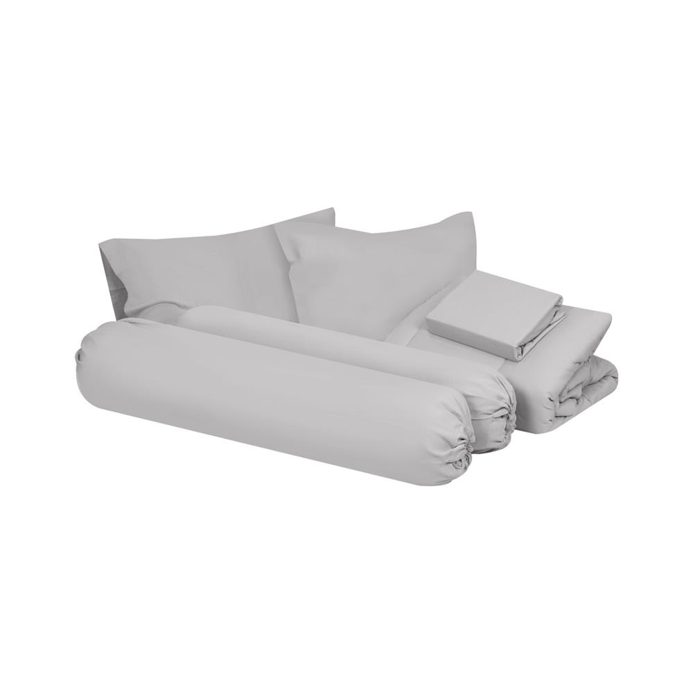 ชุดผ้าปูที่นอน 5 ฟุต 6 ชิ้น HOME LIVING STYLE AIR-FEEL สี GREY