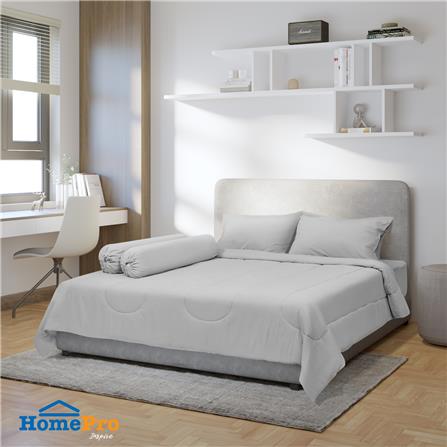 ชุดผ้าปูที่นอน 6 ฟุต 6 ชิ้น HOME LIVING STYLE AIR-FEEL สี GREY_0