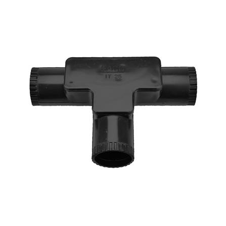 ข้อต่อฝาเปิด 3 ทาง HACO 25 มม. สีดำ_1