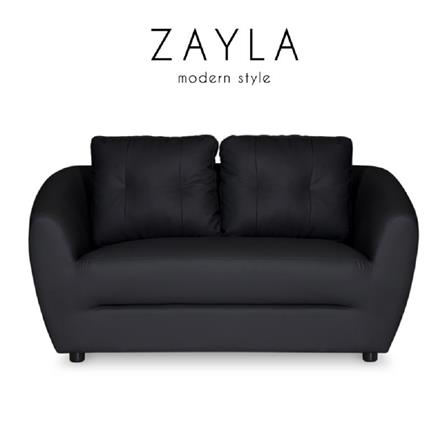 โซฟา 2 ที่นั่ง AS FURNITURE ZAYLA LBKD36 PVC สีดำ_3