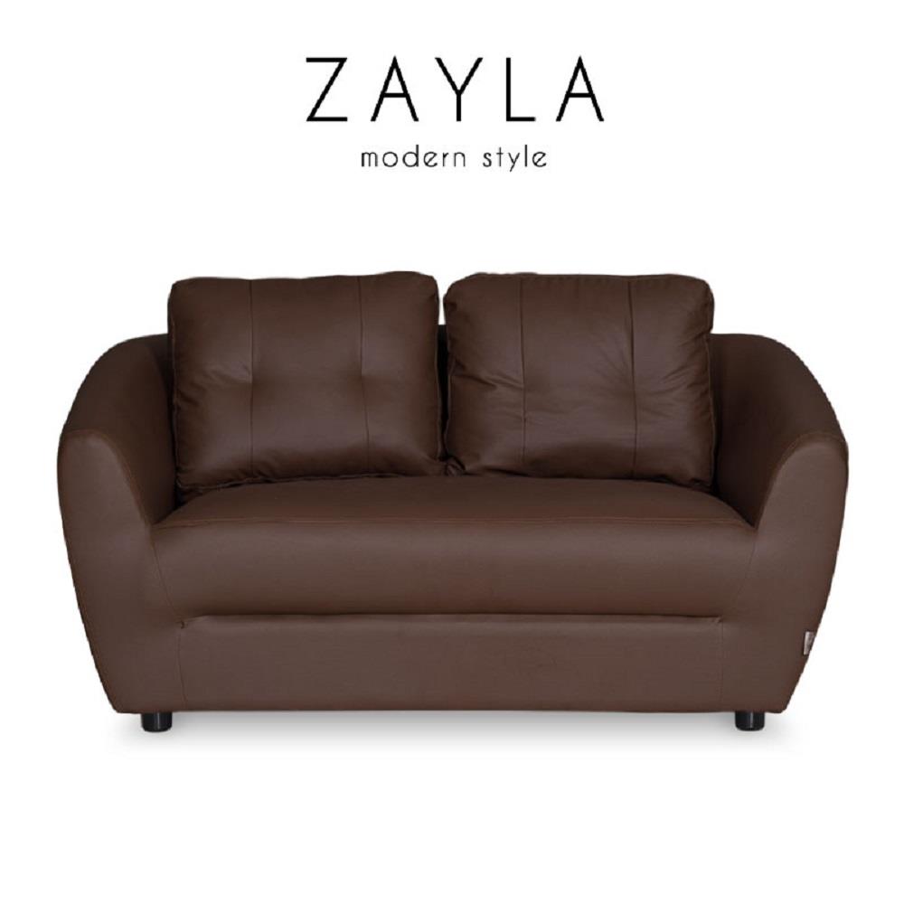 โซฟา 2 ที่นั่ง AS FURNITURE ZAYLA LBWD42 PVC สีน้ำตาลเข้ม