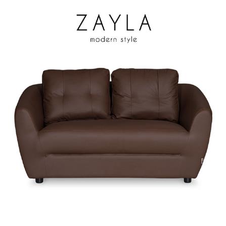 โซฟา 2 ที่นั่ง AS FURNITURE ZAYLA LBWD42 PVC สีน้ำตาลเข้ม_3