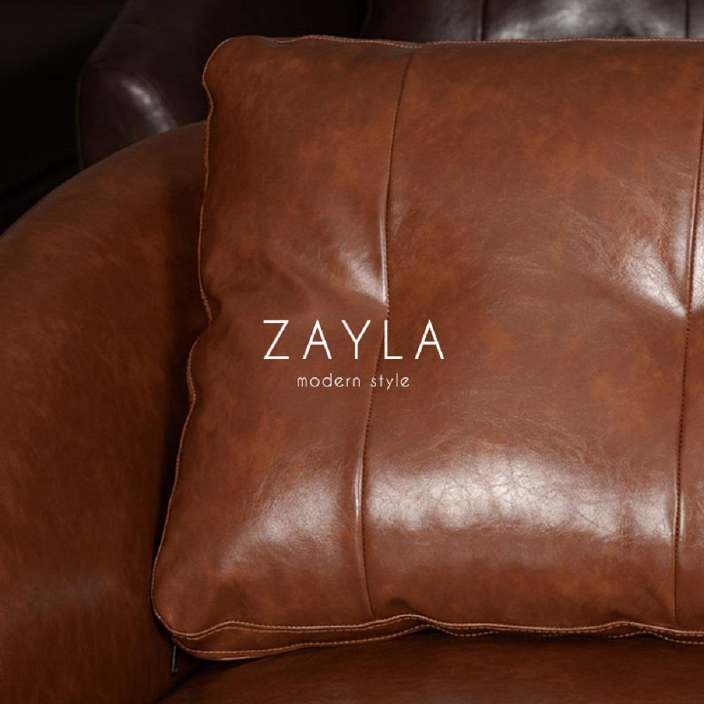 โซฟา 2 ที่นั่ง AS FURNITURE ZAYLA LBWB21 PVC สีน้ำตาลอ่อน