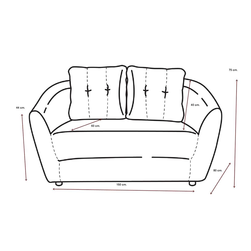 โซฟา 2 ที่นั่ง AS FURNITURE ZAYLA LBWD41 PVC สีน้ำตาลอ่อน