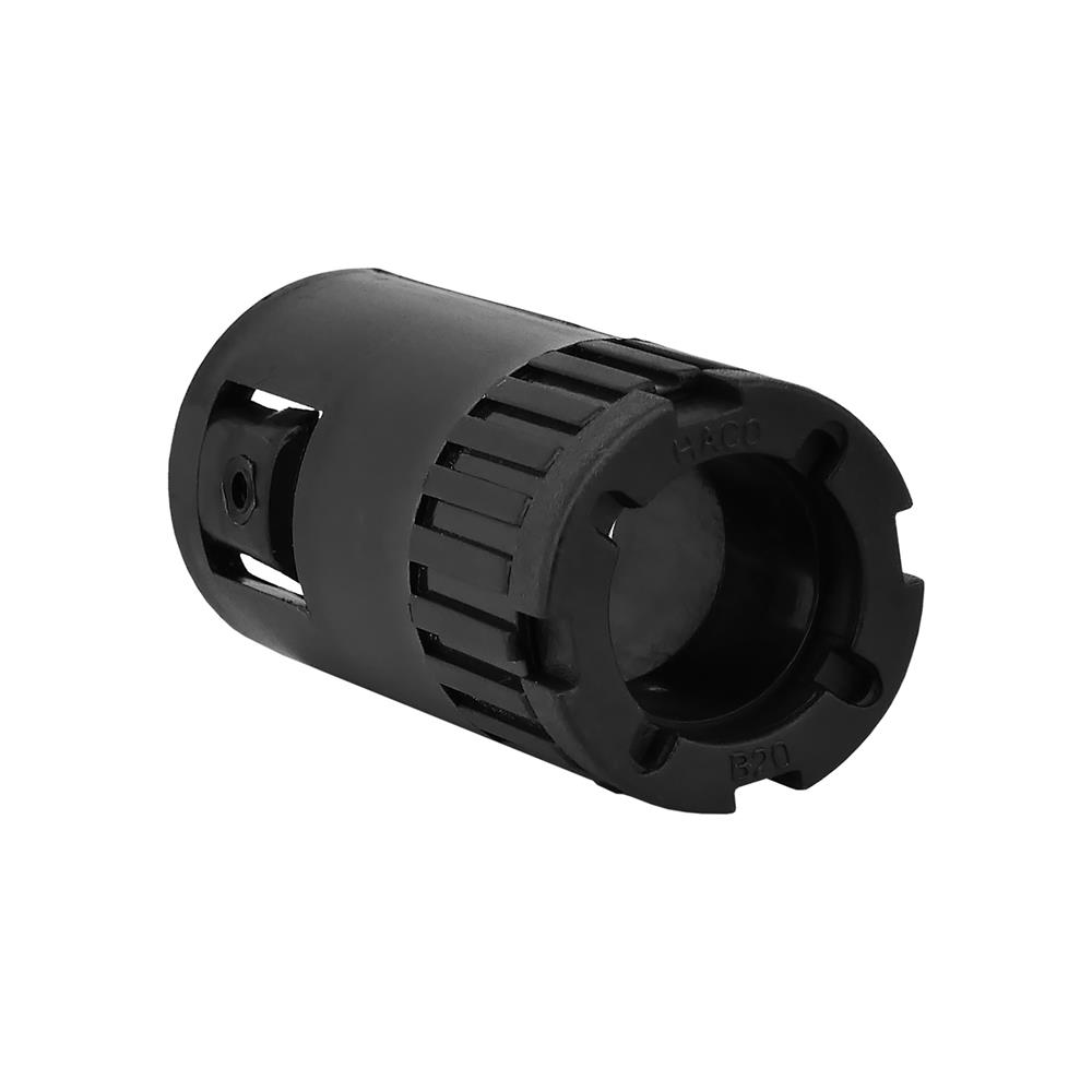 ข้อต่อท่ออ่อน HACO 20 มม. สีดำ แพ็ก 2 ชิ้น