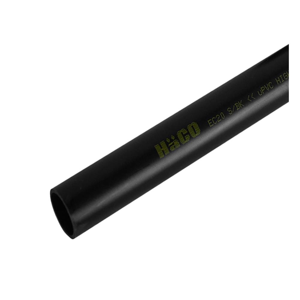 ท่อตรง PVC HACO EC20 20 มม.&nbsp;2.90 ม. สีดำ