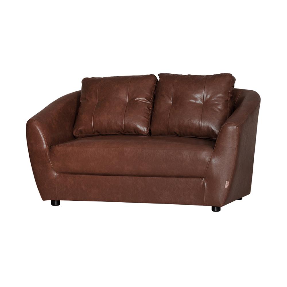 โซฟา 2 ที่นั่ง AS FURNITURE ZAYLA LBWB22 PVC สีน้ำตาลเข้ม