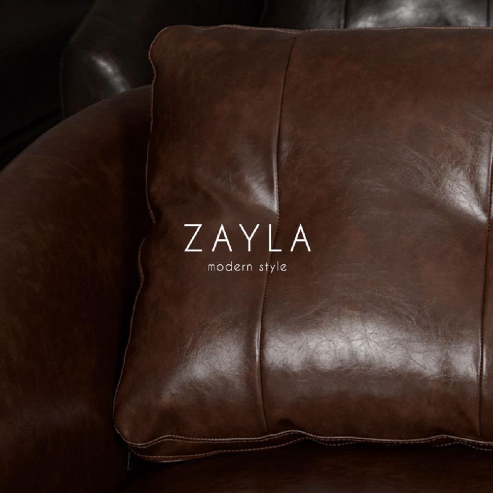 โซฟา 2 ที่นั่ง AS FURNITURE ZAYLA LBWB22 PVC สีน้ำตาลเข้ม