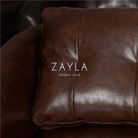 โซฟา 2 ที่นั่ง AS FURNITURE ZAYLA LBWB22 PVC สีน้ำตาลเข้ม_3
