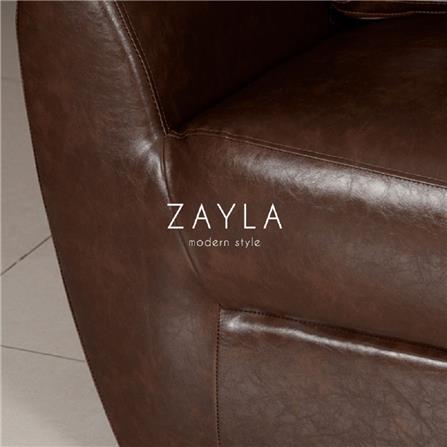 โซฟา 2 ที่นั่ง AS FURNITURE ZAYLA LBWB22 PVC สีน้ำตาลเข้ม_4