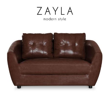 โซฟา 2 ที่นั่ง AS FURNITURE ZAYLA LBWB22 PVC สีน้ำตาลเข้ม_5