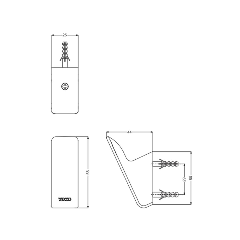 ขอแขวนผ้า TOTO YRH902 สีโครม