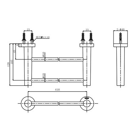 ราวแขวนผ้า TOTO YT406W6C สีโครม_1