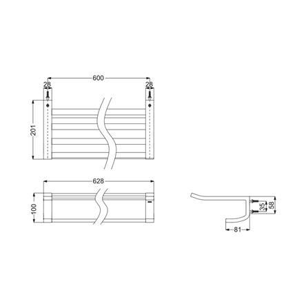 ราวแขวนผ้า TOTO YTS903B สีโครม_1