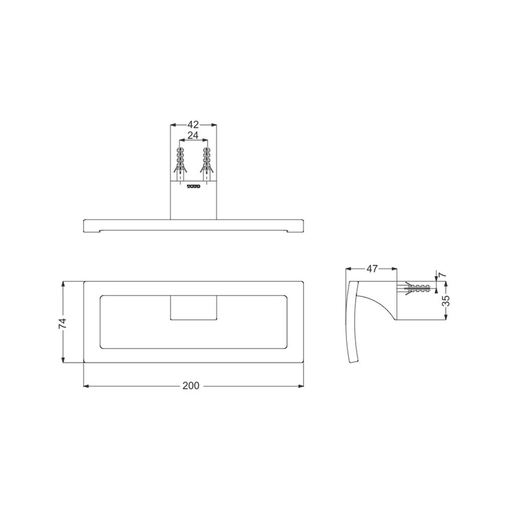 ห่วงแขวนผ้า TOTO YTT903 สีโครม