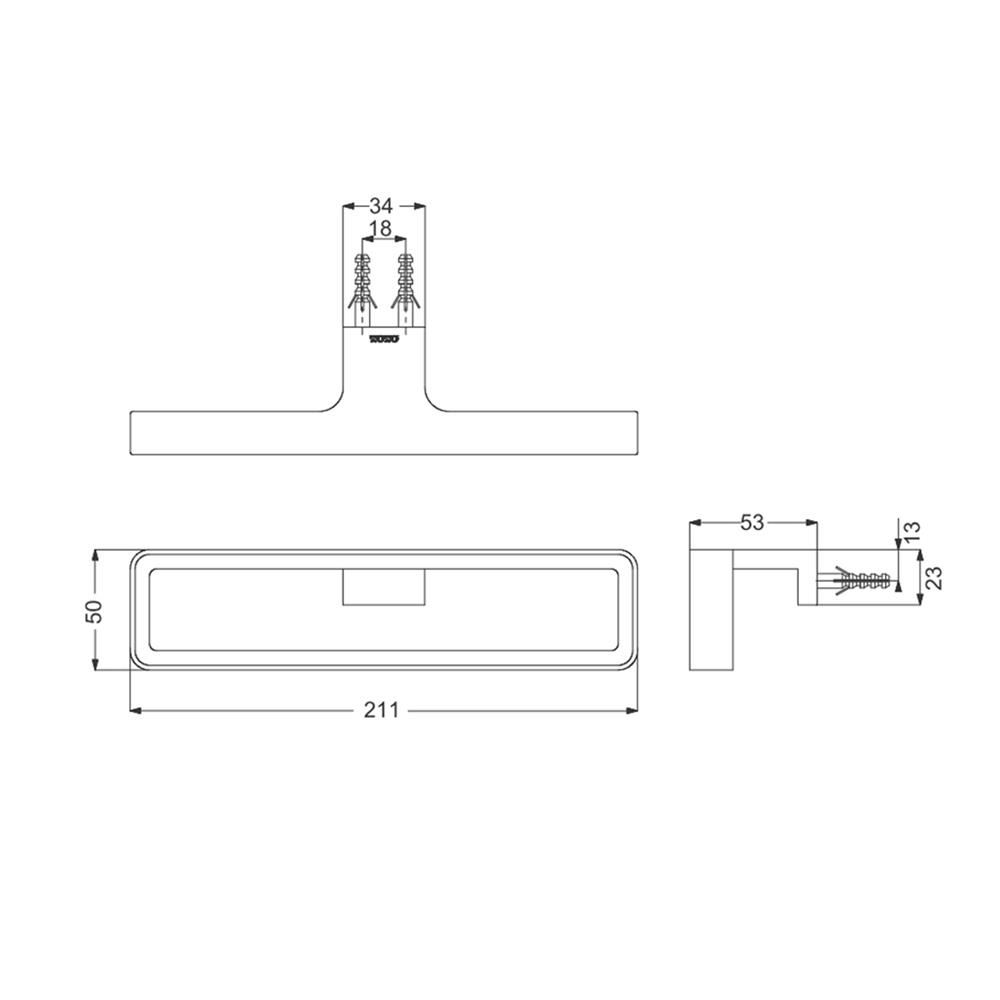 ห่วงแขวนผ้า TOTO YTT902 สีโครม