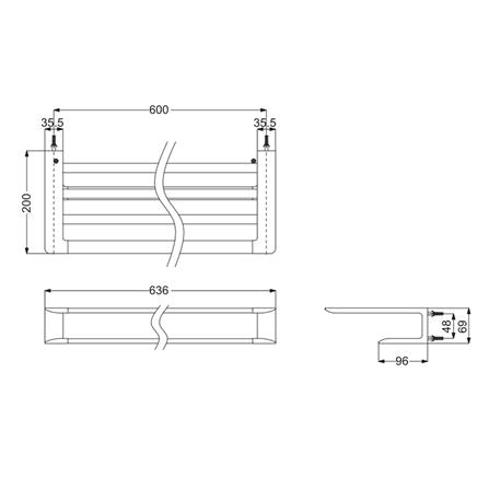 ราวแขวนผ้า TOTO YTS902B สีโครม_1