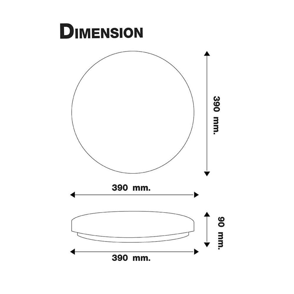 ไฟเพดาน LED RACER SUNSHINE 15.6 นิ้ว 36 วัตต์ DAYLIGHT สีขาว