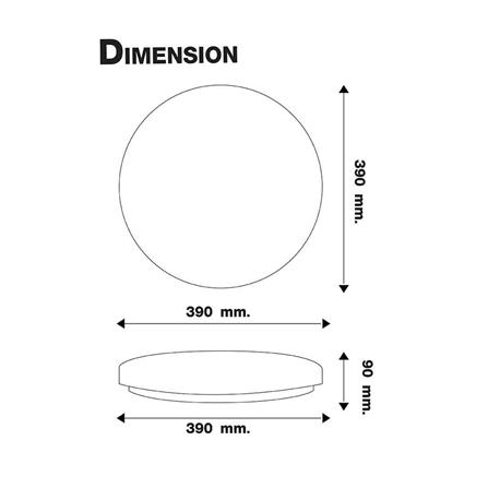 ไฟเพดาน LED RACER SUNSHINE 15.6 นิ้ว 36 วัตต์ DAYLIGHT สีขาว_5