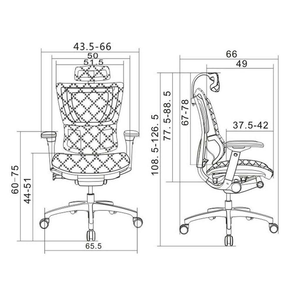 เก้าอี้สำนักงาน ERGOHUMAN IOO สีดำ/แดง